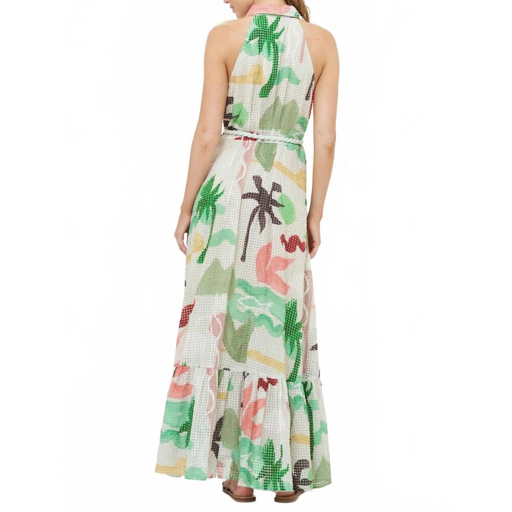 NEW OLIPHANT sleeveless maxi shirt dress in paradiso petal - Picture 3 of 7